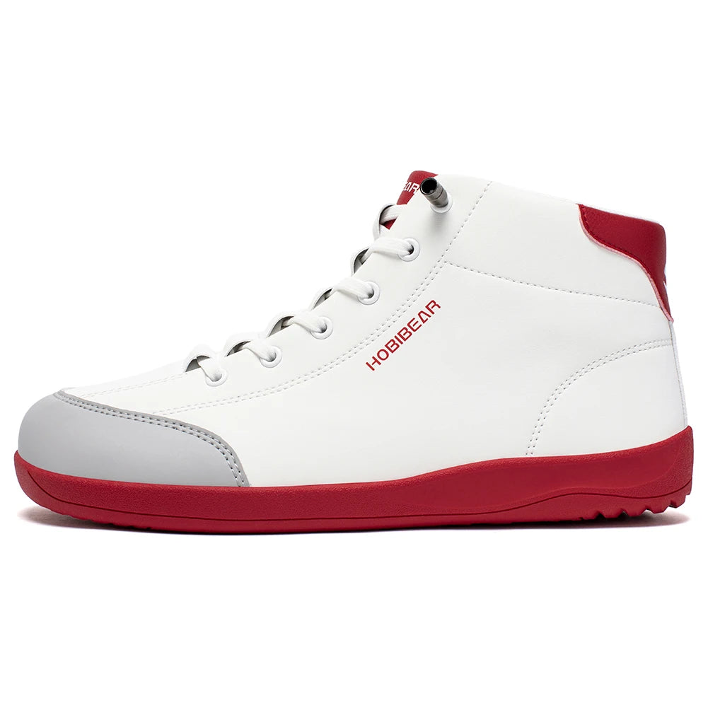 HOBIBEAR Mid Top Barefoot Shoes Mens Womens Wide Toe Ankle Boots Outdoor Non-Slip Artificial Leather Shoes