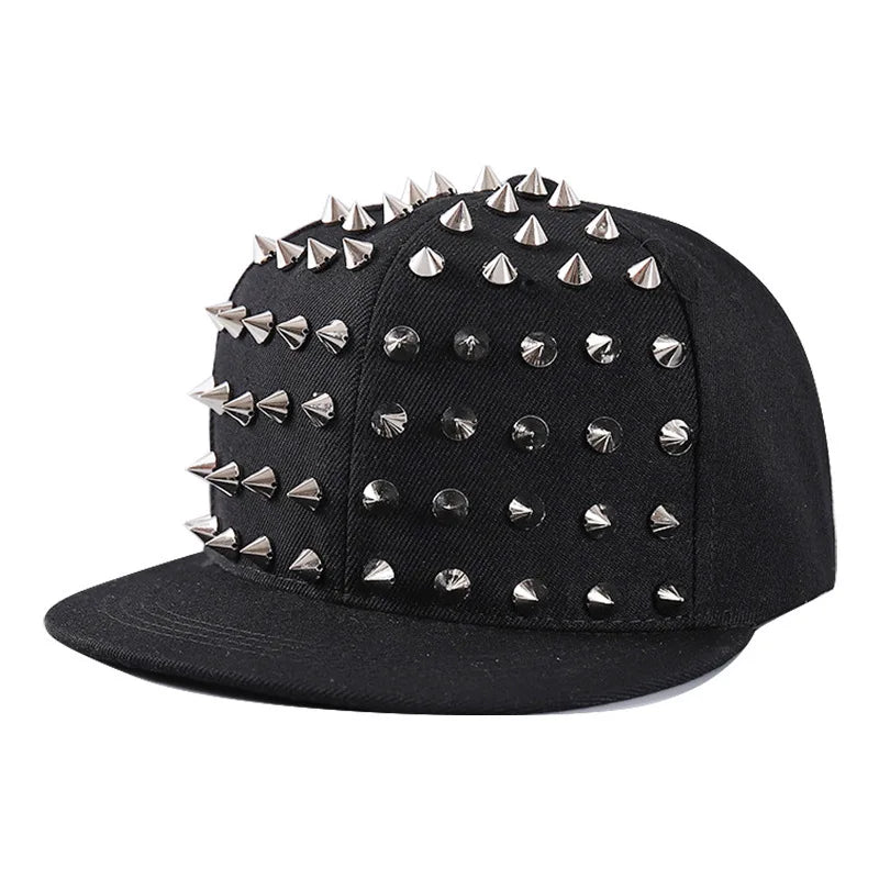 Street style rivet baseball cap for men and women,sun protection hat suitable for outdoor sports in spring and summer,adjustable