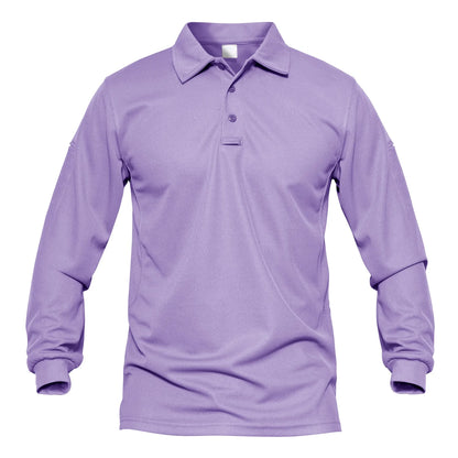 TACVASEN Men Outdoor T-shirts Work Polos Summer Quick Dry T-shirts Long Sleeve Lightweight Golf T-shirts Tee Tops