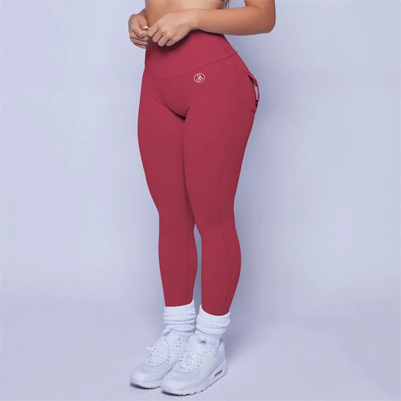 2026 Allure The Band Gym Leggings Women High Waist Tights Pants Peach Hip with Pockets Women Workout Gym Leggings ATB Yoga Pants