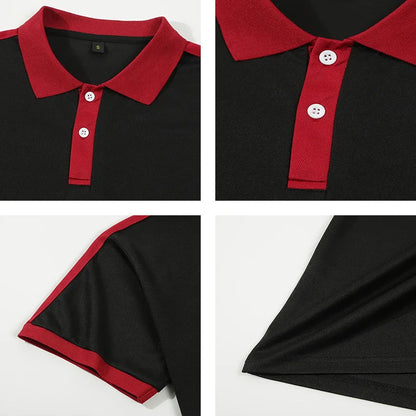 Summer men's short sleeved polo shirt business office lapel shirt Men's sports and casual top European and American plus size