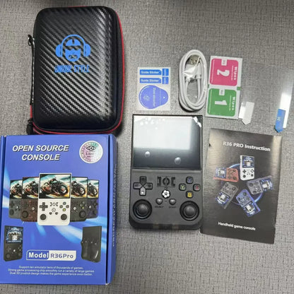 R36MAX Game Console 64GB 128GB 18000+GAMES Linux System 4.0inch K36 vs R36S 3.5inch Pocket Video Player No Download Required