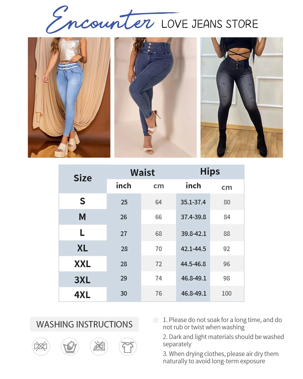 New 2025 & 2026 Stylish Tight Jeans Slim Fit High Waisted Peach buttocks Trousers Butt Lifting Pushed Up Denim Pants Women's Bottoms