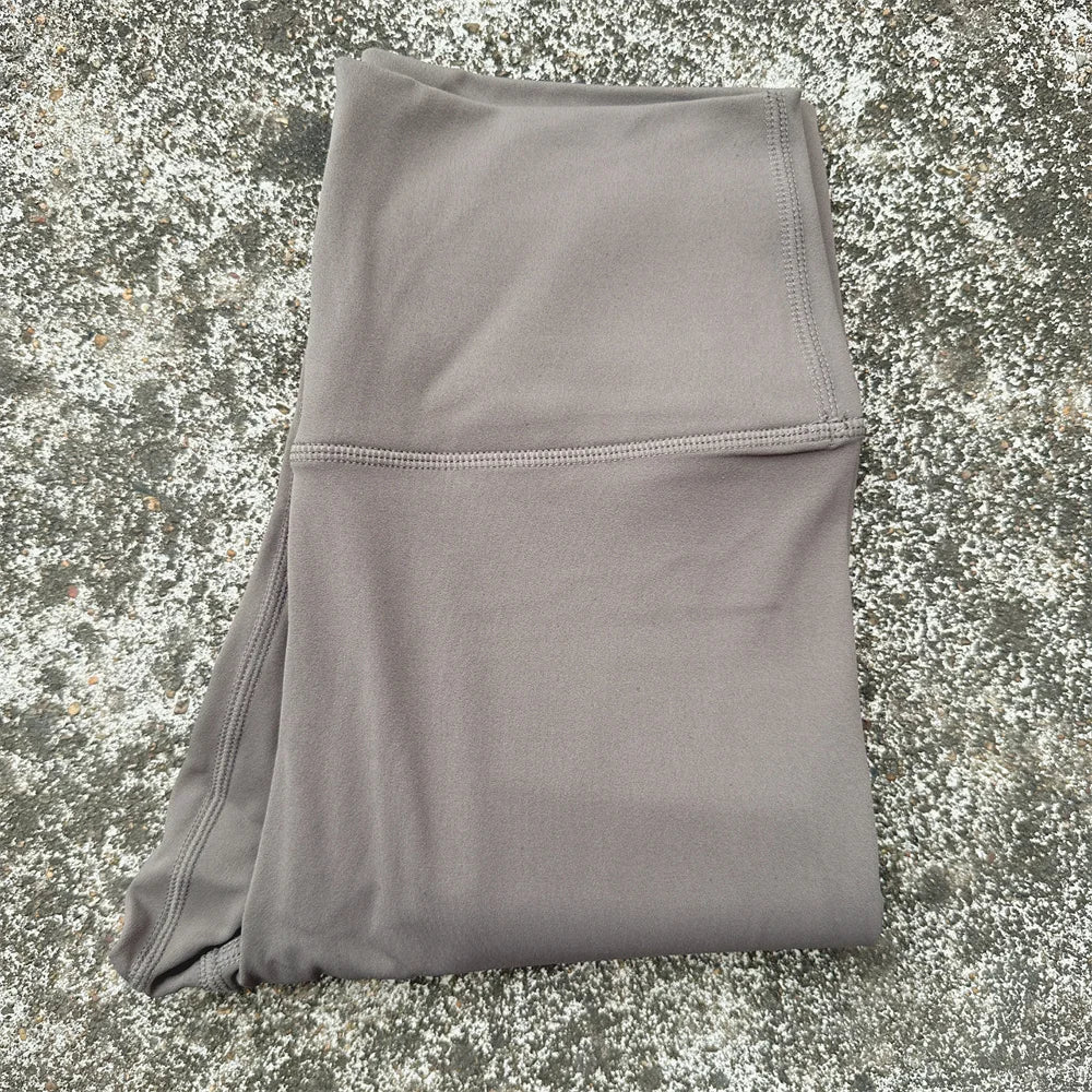 Solid Color Back Waist Pocket High Waist Yoga Legging Women Sport Cropped Pants Butter Athletic Gym Comprehensive Training Jog