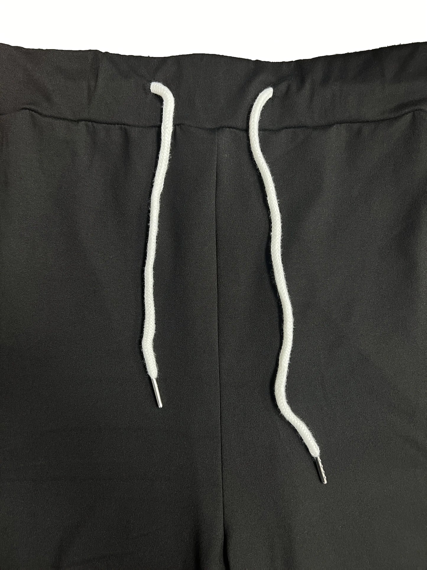 Plus size European and American cross-border  autumn and winter new casual solid color pocket leggings