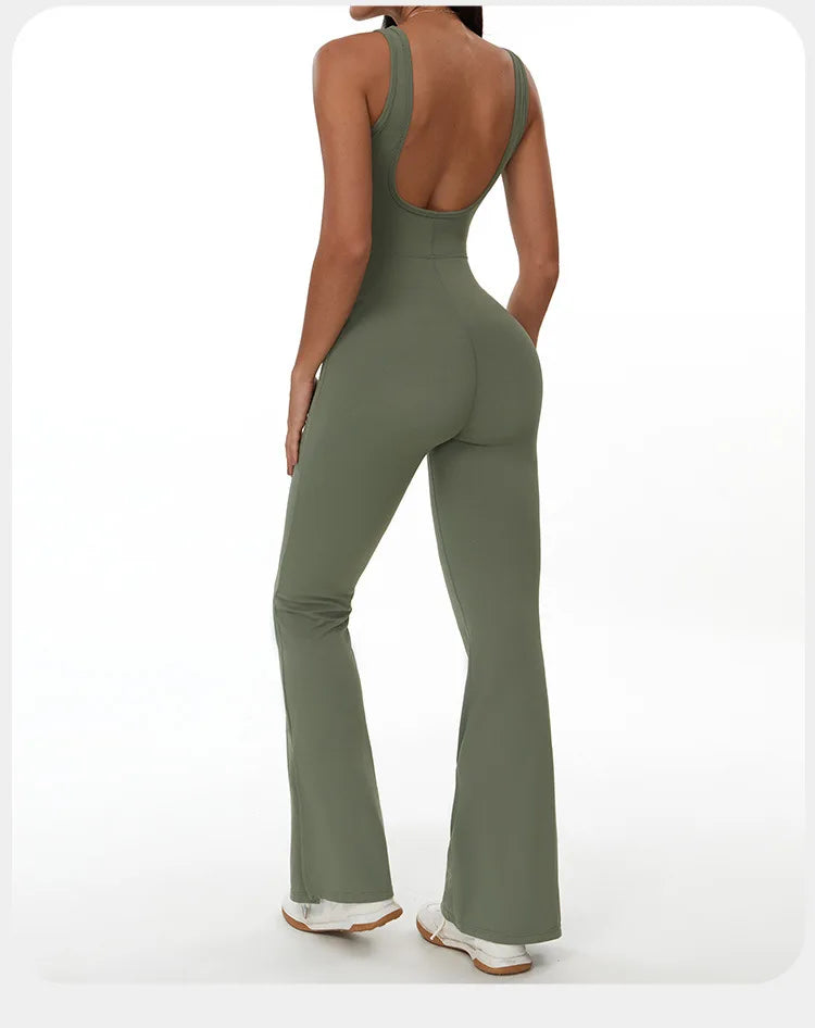 Backless Romper for Women Workout Set Sportswear Jumpsuit Fitness Bodysuit Women Tracksuit Gym Clothes One-piece Playsuit Set