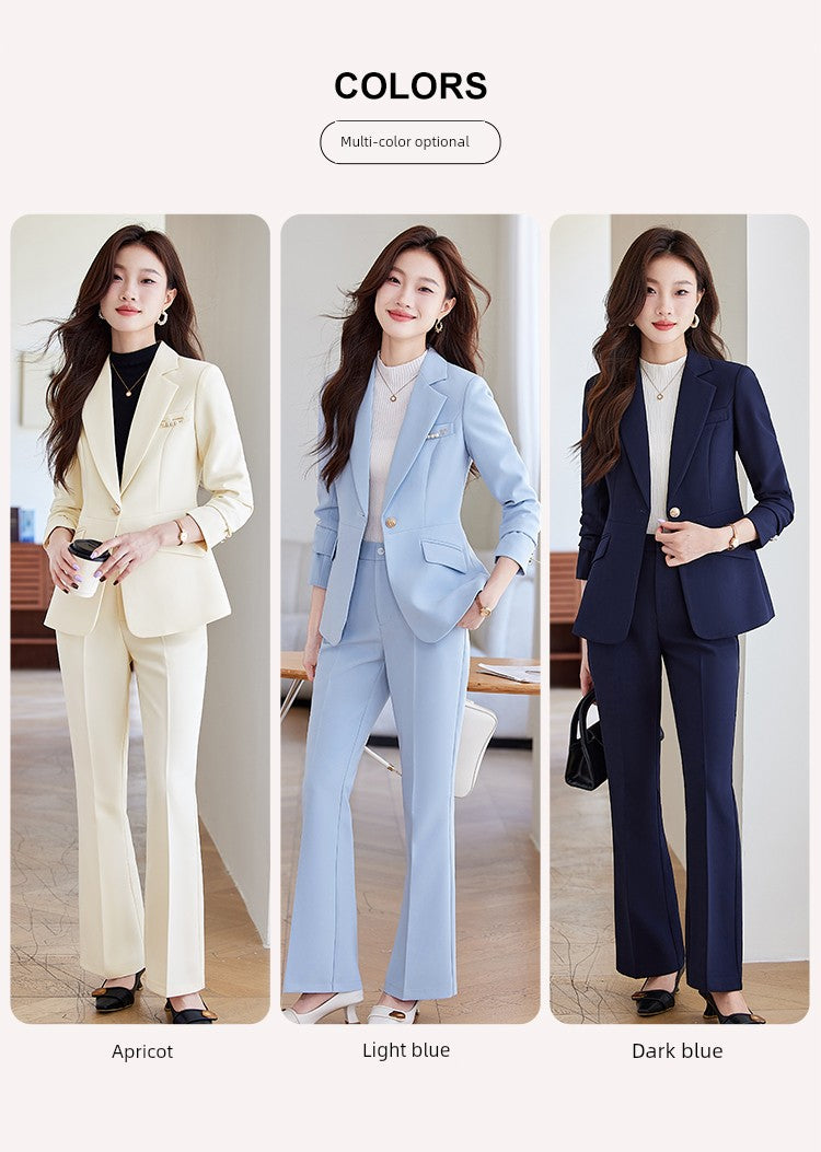 Blue Suit Female Spring & Fall 2025 New Arrival K-style Elegant Casual Suit Jacket Female Fancy Business Wear