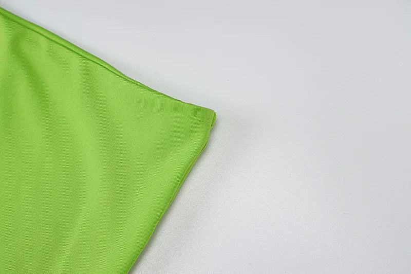 One Shoulder Gym Overalls Fitness Clothing Women Yoga Sporty Jumpsuit Woman 2023 Workout Clothes for Women Sportswear Green