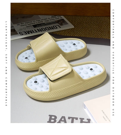 New Summer Men Massage Slippers Sides Indoor Outdoor Sandals Beach Casual Shoes Soft Sole Slides Men Flip-flops Men's Footwear