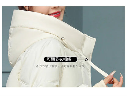 New Winter Women Jacket Coats Long Parkas Female Down Cotton Hooded Overcoat Thick Warm Jackets Windproof Female Outerwear