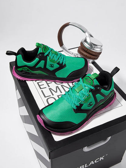 HOBIBEAR Unisex Hiking Sneakers Lace-Up Walking Shoes Outdoor Travel Artificial Leather Sneakers