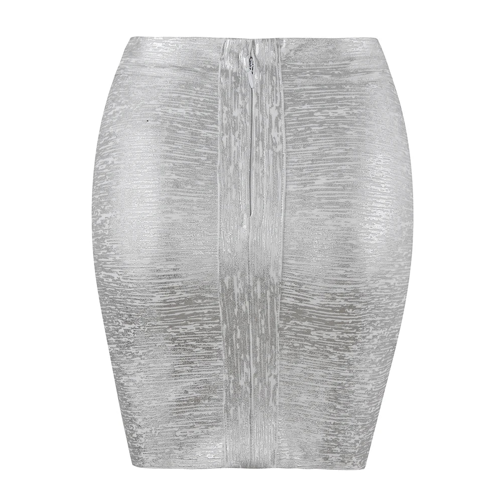 Ladies High Quality Rayon Black Thick Rayon Pencil Bandage Skirt Cute Mini Skirt