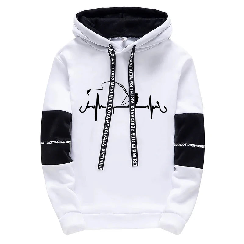 Mens Tracksuit Print Casual Sweatshirts Sportswear Outdoors Sports Jogging Mens Clothing High Quality Single Piece Hoodie Pants