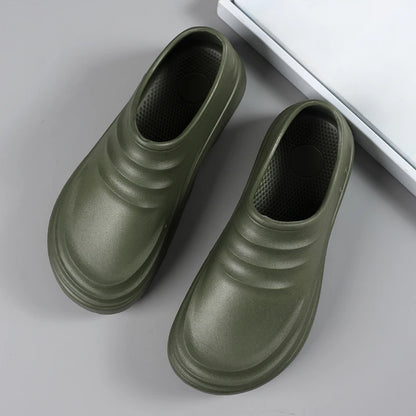 Work Shoes Waterproof, Oil-Proof, Non-Slip, Thick-Soled, Wear-Resistant, Special Soft-Soled Labor Protection Shoes for Kitchen C