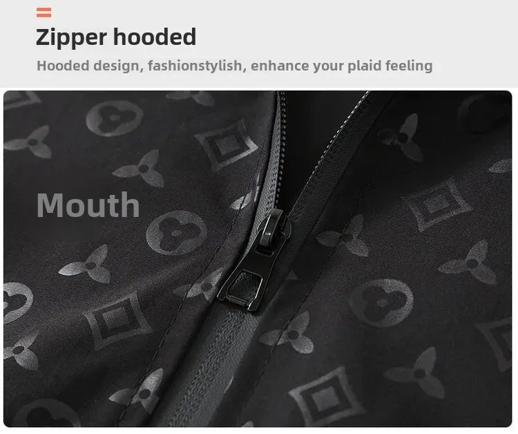 Spring 2025 Men's Thin Hooded Jacket Stylish Sun Protection Outerwear Youthful Male Casual Wear Comfortable Regular Length