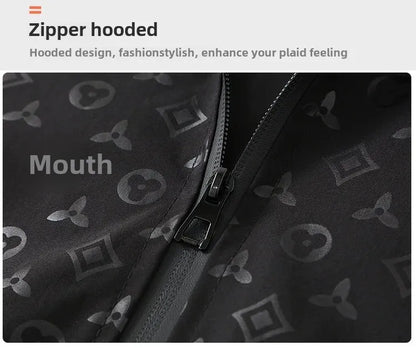 Spring 2025 Men's Thin Hooded Jacket Stylish Sun Protection Outerwear Youthful Male Casual Wear Comfortable Regular Length