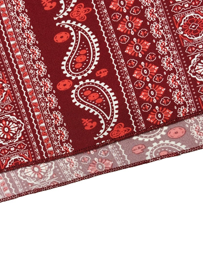 Women's Summer Ethnic Pattern Backless Split Thigh Dress Ladies Summer Clothes Boho Fashion Frill Trim Long Dress for Beach