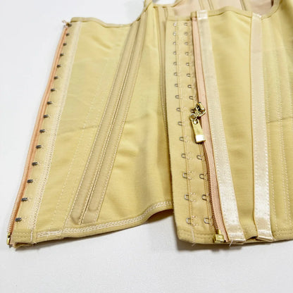 Body Shaper Shapewear Women Double Tummy Control Compression Waist Trainer Corset Adjustable Zipper and Hook-eyes Flat Belly