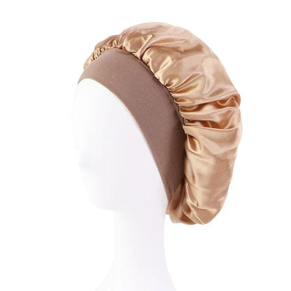 Bonnet Satin Sleeping Hat Hair Night Sleep Cap Head Cover Shower Caps for Bath and Sauna Bathing Shower Caps Bathroom Products