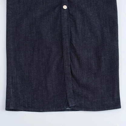 Denim Dress Women's Spring Summer Casual Long Dresses For Women 2025 New Fashion Ruched Short Sleeve Streetwear Midi Dress