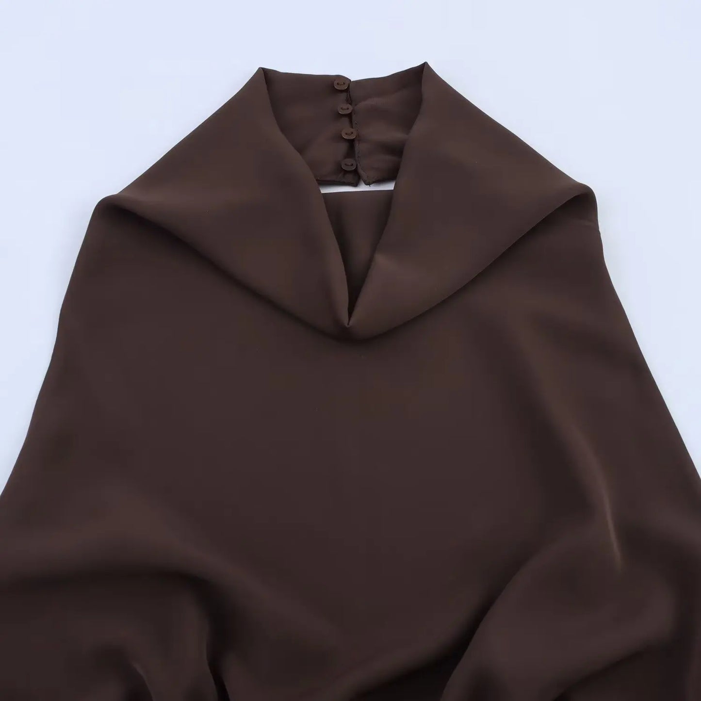 2025 summer new women's clothing casual fashion temperament simple slim design backless halter neck long dress