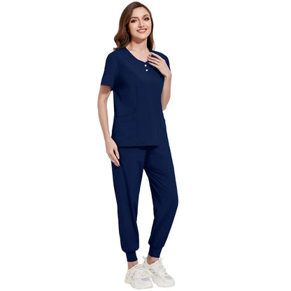 Ideal for Women in Pet Stores & Beauty SPA Spa Scrubs Top and Pants Women's and Men's 2-Piece Soft Scrubs Set