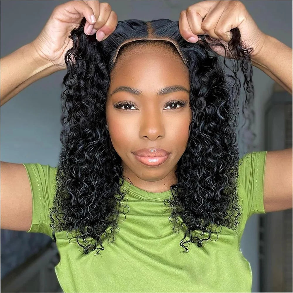 Curly Wigs Bob Wigs Curly Lace Front Human Hair Wigs 100% Bob Hair Wig Human Hair Short Wig 4x4 Closure Human Hair Wig Kinky