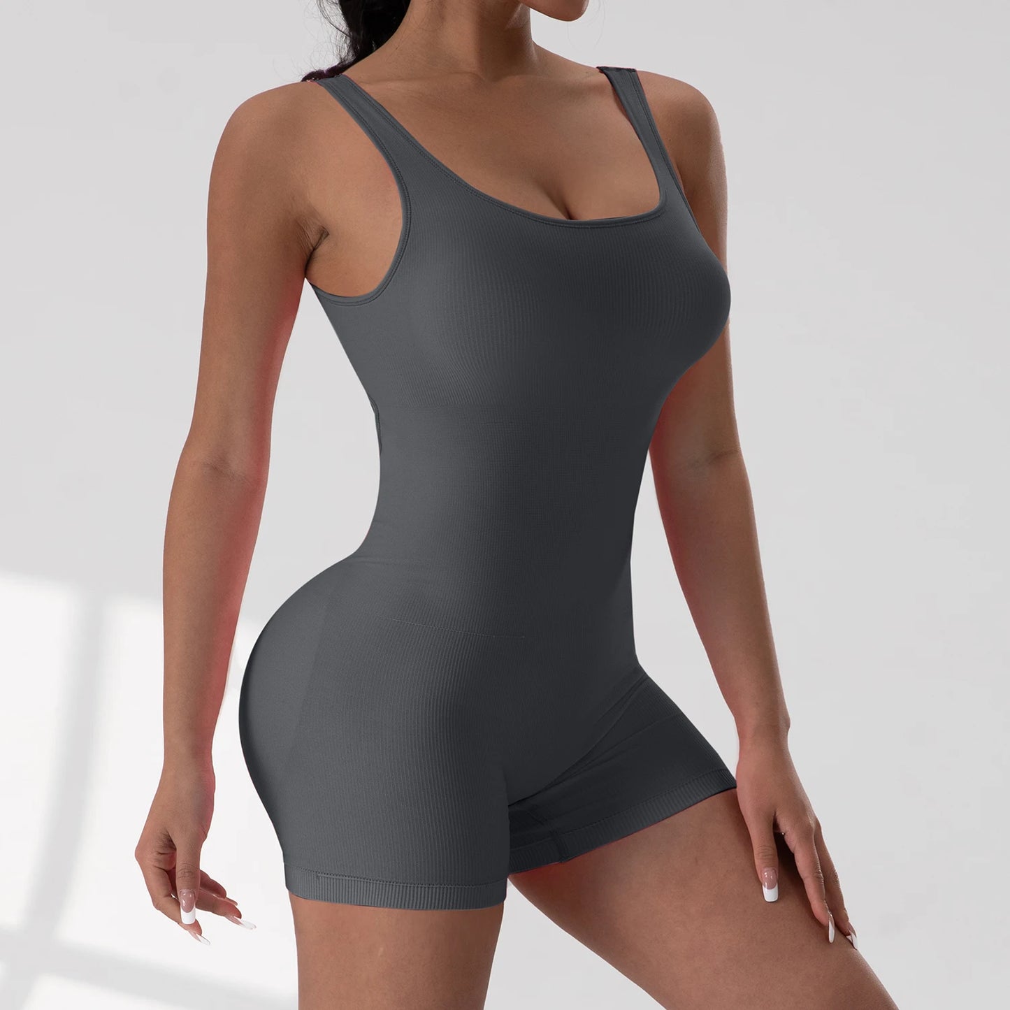 Sexy Backless Jumpsuits Women Sports Fitness Summer Fashion New Rompers Slim Casual Hollow Out Back Gym Bodysuit