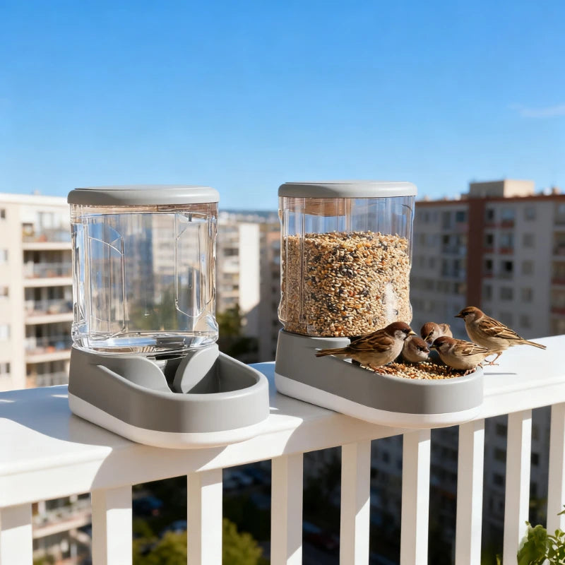 All-Size Pet Kit: Adjustable Height Feeder&Dish for Puppy/Senior Cats, Split-Design Non-Electric, Portable Spill-Free Solution