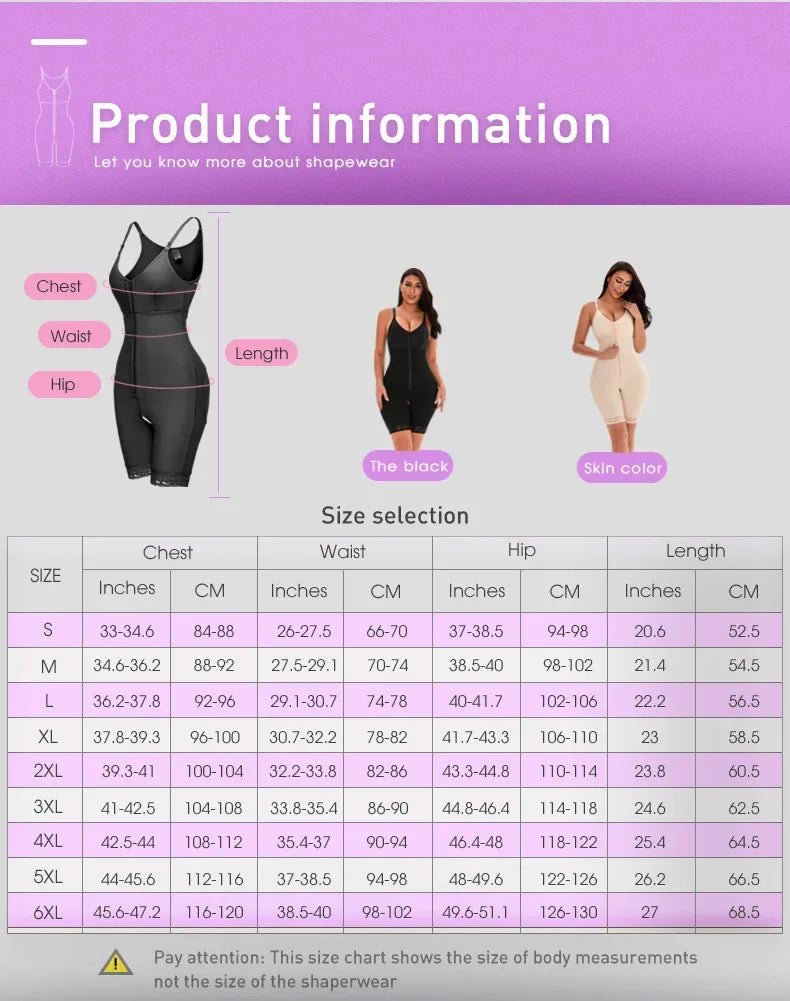 Women's Belly Tummy Control Butt Lifting Zipper Postpartum BodyShaper Fajas Colombian Double Compression Corset Waist Trainer