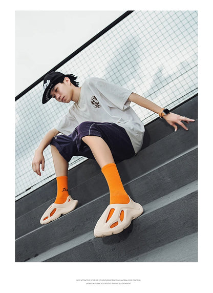 Sandals Mens Slippers Summer EVA Hole Sandals Man Shoes Brand Beach Platform Water Slides Unisex Hollow Sandals Men Casual Shoes