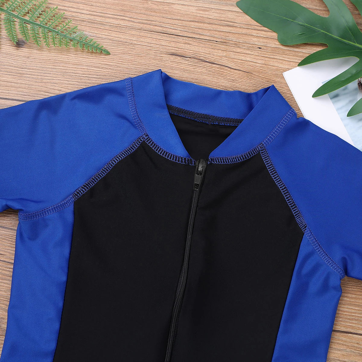 Wetsuits Kids Boys Girls Swimwear Swimsuits Short Sleeves Bodysuit Zippered Shorty Unitard Children's Bathing Suit Wetsuit