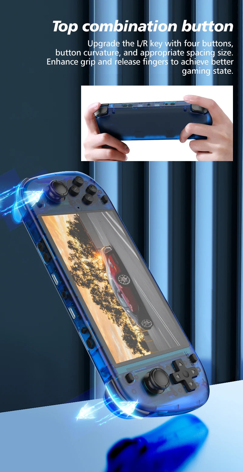 New R50S Retro Handheld Game Console 5.1 Inch Large Screen Linux System 854*480 4200mAh Video Gaming Player Boy Gifts