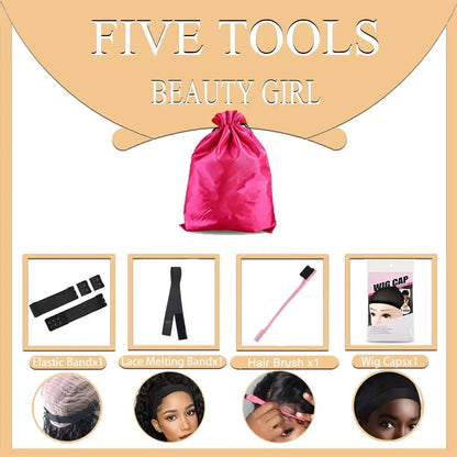 Glueless Wigs Human Hair Pre Plucked Pre Cut Loose Deep Wave Wig Lace Lace Big Wave Long Curly Hair Synthetic Headband