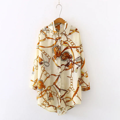 Fashion Women Shirts Vintage Button Tees Blouse Chiffon Sexy Big Large Top Loose Casual Tops Plus Size Cardigan