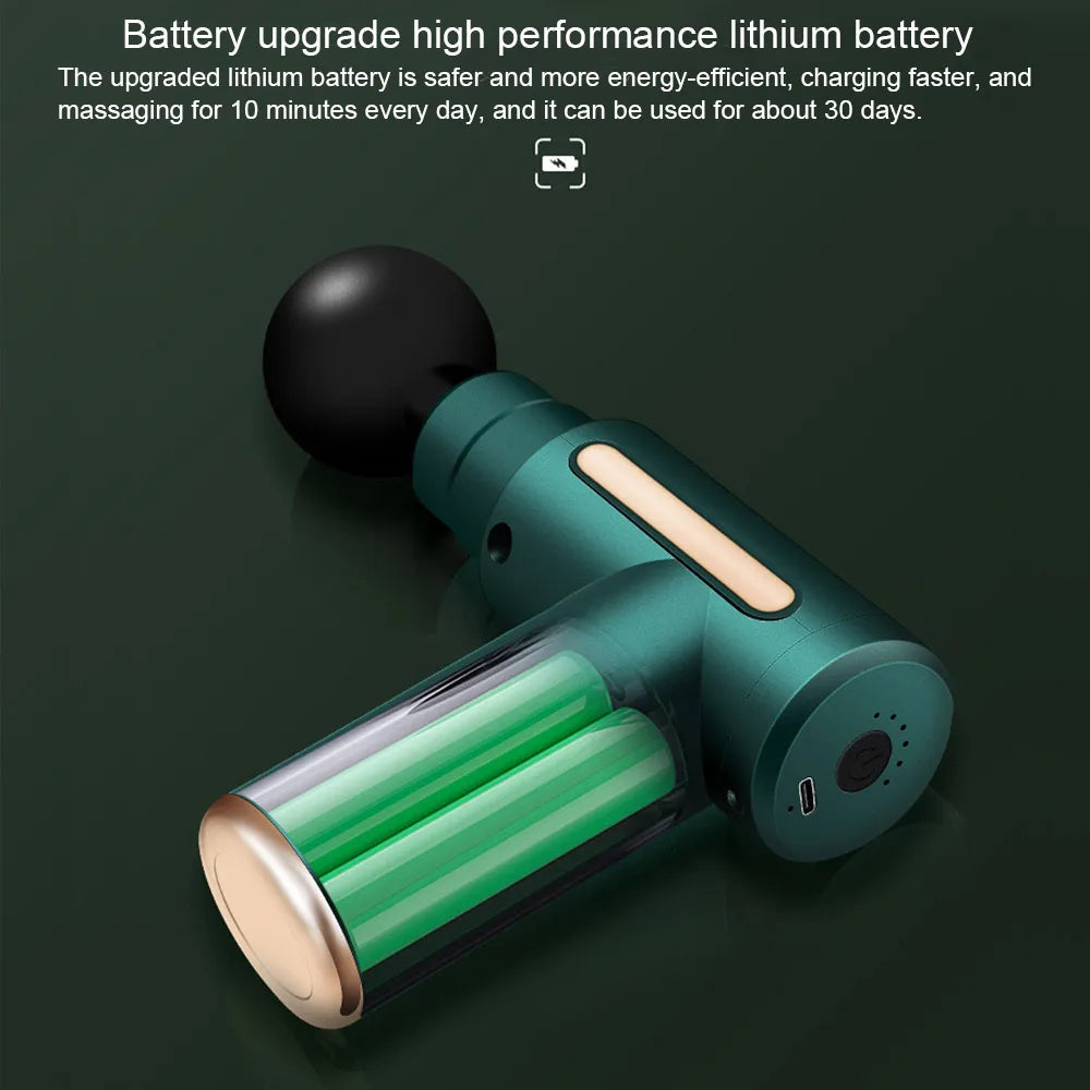 Fascia Gun Muscle Massagers Pistol Vibration Penetration Deep Tissue Massage Gun Shock Body Neck Massager Relaxation Treatment