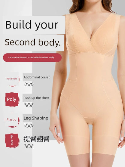 Waist Girdling Body Slimmin Back Release Seamless Genuine Goods Wear-Free Bra