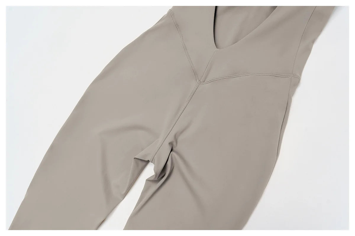 Sexy Back V Jumpsuit Gym Set Women Training Yoga Suit Sportswear Women Sports Jumpsuit Fitness Rompers Stretch Workout Bodysuits