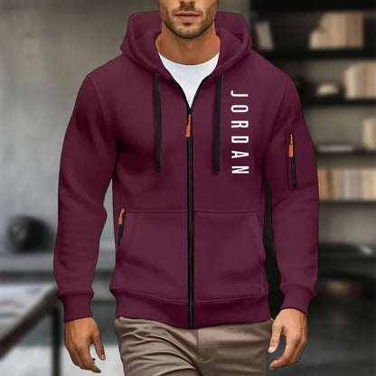 2025 New men's hooded sweatshirt, sweatshirt, zipper hooded jacket, men's cotton pullover hooded sweatshirt, men's use