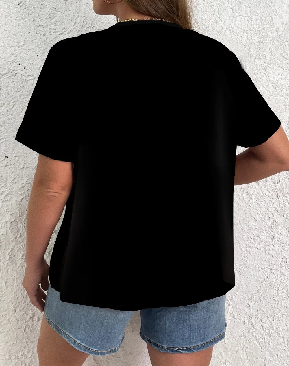 Plus Size Elegant Casual Woman T-Shirt Fashion Loose T-Shirt Woman Temperament Long sleeve T-Shirt Holiday Weekend