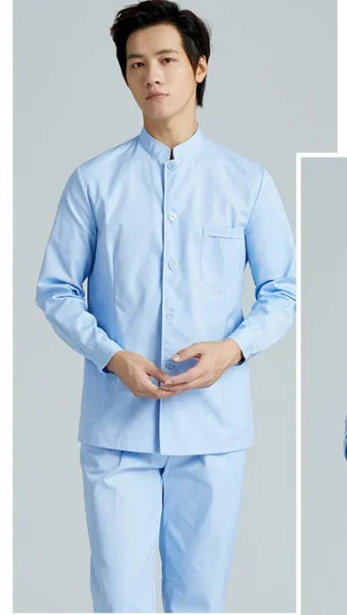 New Models Stand Up Collar Nurse Suit Split Suit Male Oral Cavity Doctor Short Long Sleeve Beauty Salon Nursing Care Worker Suit