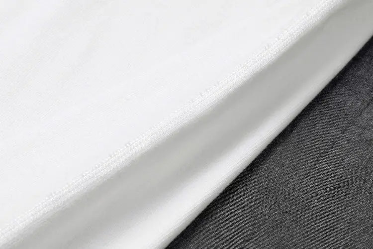 Heavyweight Impermeable 300g Carbon Matte Pure Cotton Thick Short Sleeved T-shirt Men and Women Pure White Simple Base Shirt