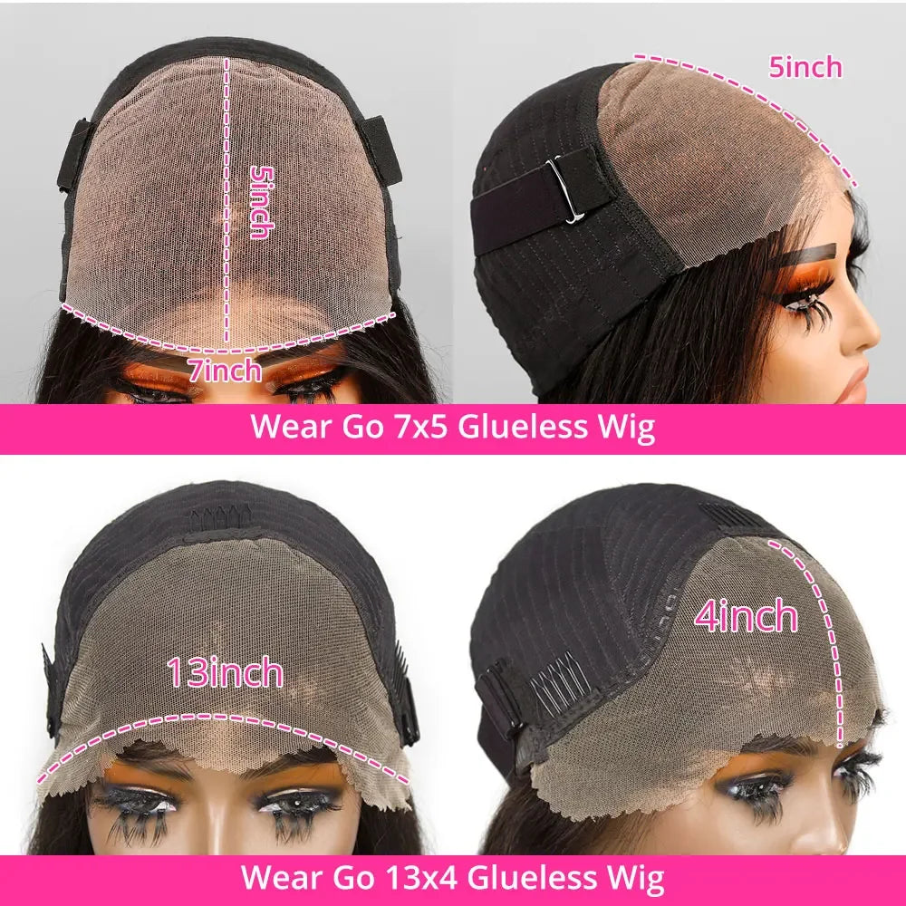 Glueless Preplucked Human Wigs Ready to Go Curly Short Bob Wigs 250% HD 13x4 Lace Frontal Human Hair Wigs Deep Wave Frontal Wig