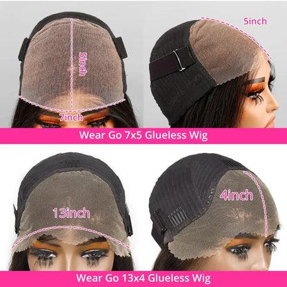 Glueless Preplucked Human Wigs Ready to Go Curly Short Bob Wigs 250% HD 13x4 Lace Frontal Human Hair Wigs Deep Wave Frontal Wig