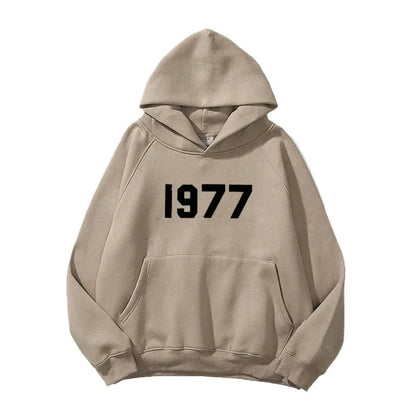 1977 New Fashion Men's and Women's Hoodies Hip Hop Street Brand High Quality Hot Selling Men's and Women's Sports Hoodies