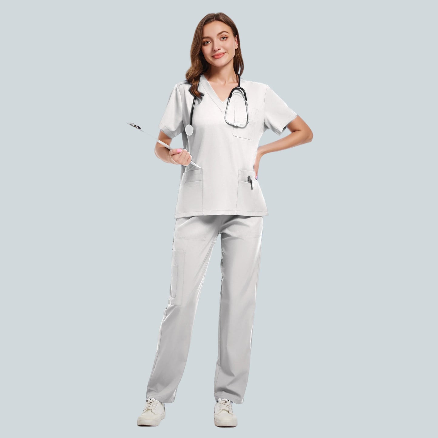 New Nurse Uniform Woman Hospital Doctor 's Medical Sweatshirt Nursing Pants Unisex Workshop Uniforms Beauty SPA Work Clothes