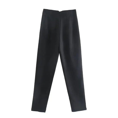 HXAO Fashion Office Wear High waist Pants for Women Formal Pants Office outfits Pencil Trousers Black Pink White Ladies Pants