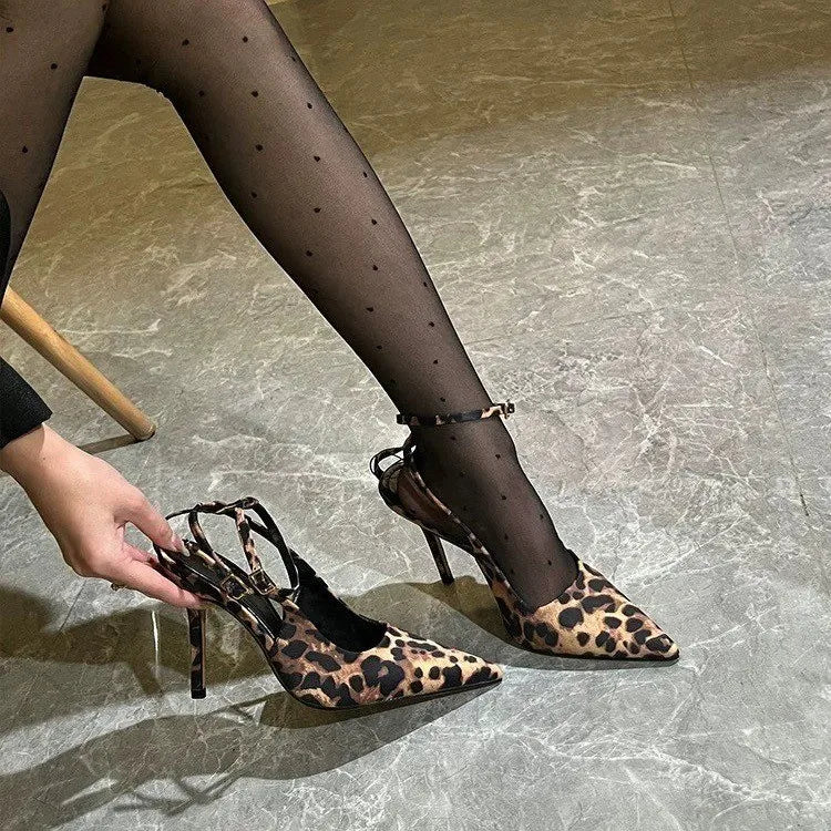 Women's High Heels Casual Slingback Pointed Toe Sandals Feminine Sexy 2025 Designer High Heels Summer Dress Party Sandals Women