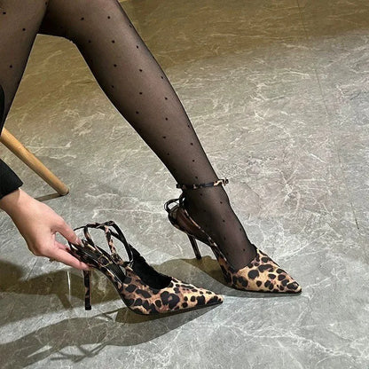 Women's High Heels Casual Slingback Pointed Toe Sandals Feminine Sexy 2025 Designer High Heels Summer Dress Party Sandals Women