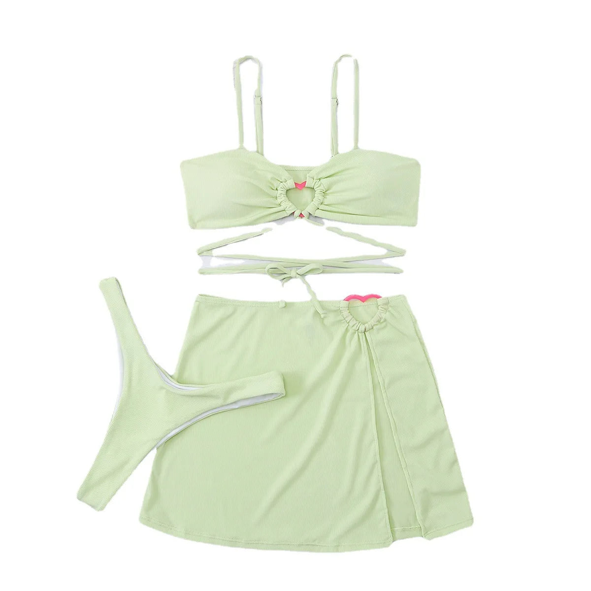 Brazilian Thong Bikini 2022 Women With Skirt Sexy Swimwear Female Padded Swimsuit Push Up Beachwear Bathing Suit Biquini Summer